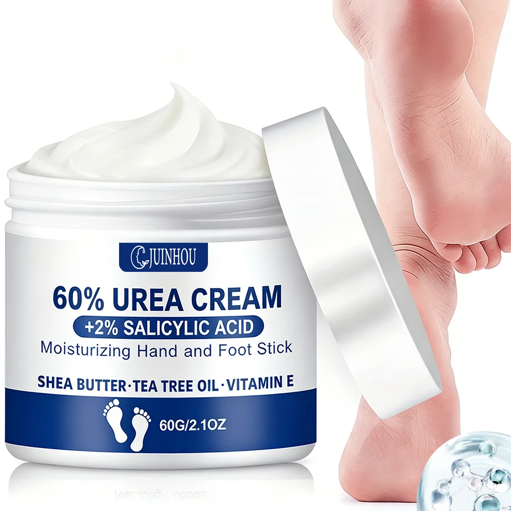 JUINHOU 60% Urea Fußcreme für rissige Fersen, trockene Haut, intensive Feuchtigkeitspflege, Hornhautentferner, glatte Haut, tägliche Fußpflege – Detail 7