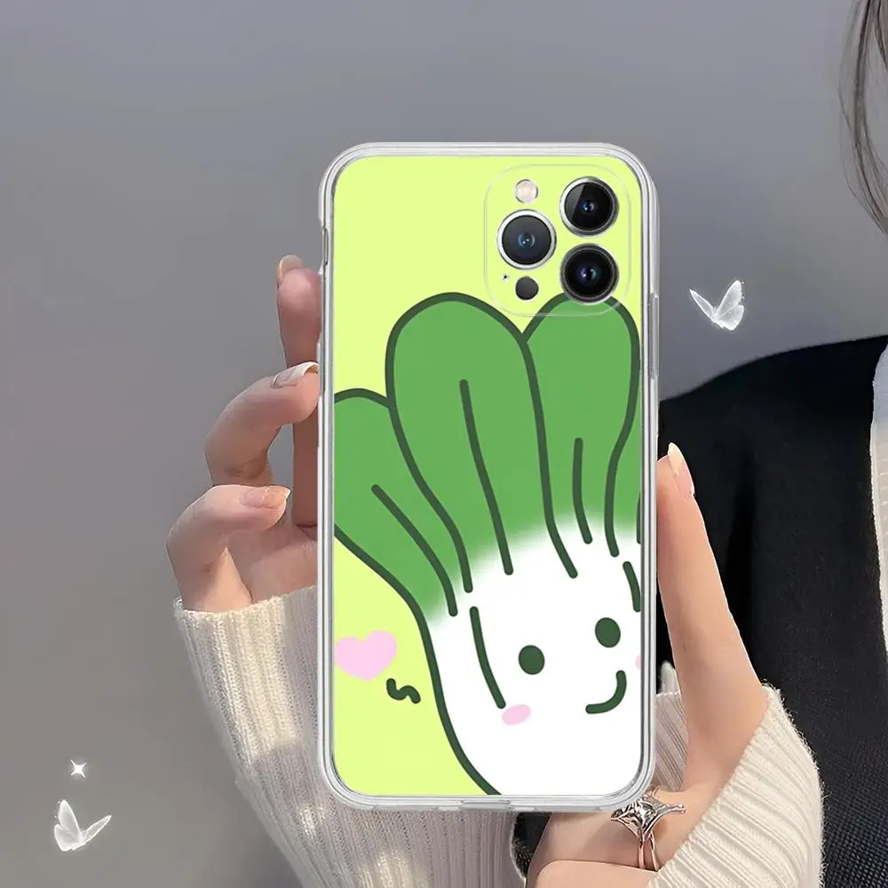 Vegetable Cartoon Phone Case For IPhone 15 14 13 12 Mini 11 Pro XS Max X XR SE 6 7 8 Plus Soft Silicone Cover