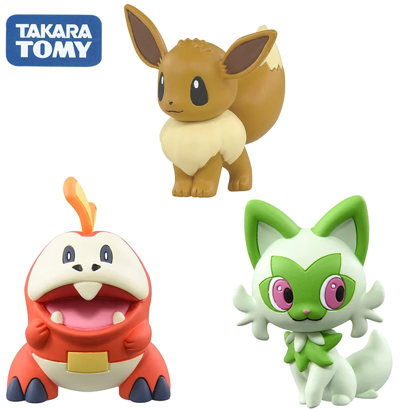 TAKARA TOMY-Jouets Kawaii de la Série Pokémon MS, Modèle ChimModel, Ornements Périphpopularité d'Animation, Décoration Eevee Sprigatito Fuecheads