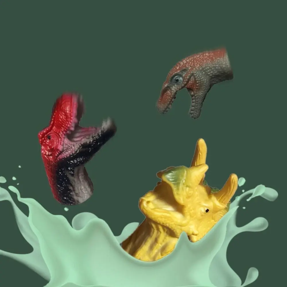 5pcs Cartoon Dinosaur Dinosaur Finger Puppet Finger Hand Puppets Dinosaur Head Hand Puppet Mini Colorful