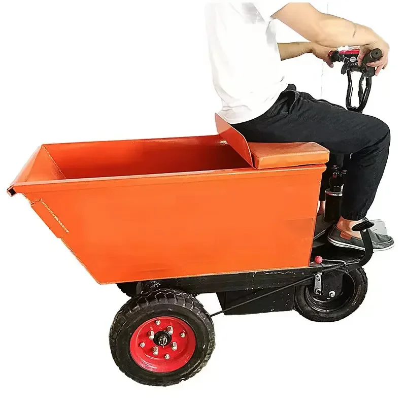 

Small dump truck hand gray car battery power electric transfer truck construction site 4 wheels