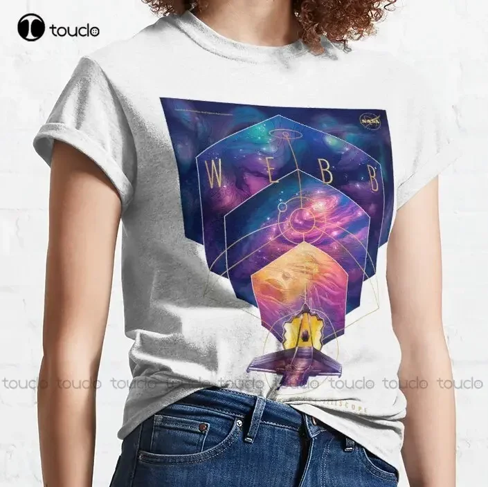 James Webb Space Telescope Artwork Classic T-Shirt Tshirt For Women Outdoor Simple Vintag Casual T Shirts Fashion Tshirt Summer