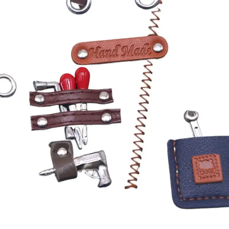 Delantal de trabajo en miniatura, ropa de muñeca para decoración de casa de muñecas, juguete