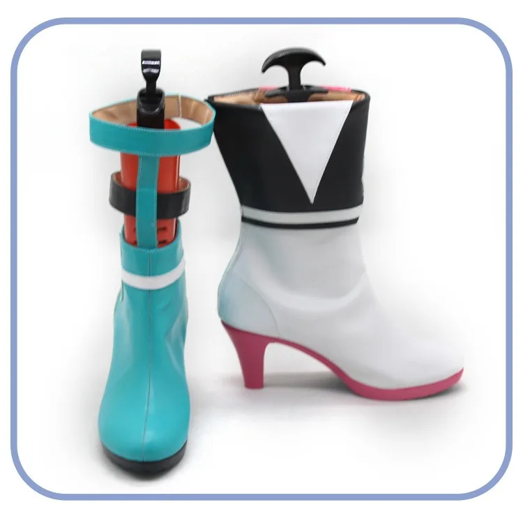 Vtuber IRyS Scarpe Cosplay Accessori Anime Stivali di Carnevale di Halloween Scarpe in pelle PU Puntelli Cosplay Realizzati su misura