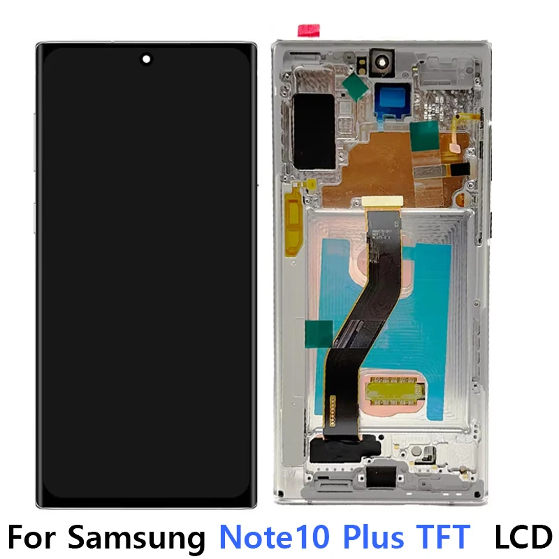 НОВЫЙ Note10 Plus TFT ЖК-дисплей для Samsung Galaxy Note 10 Plus N975 N975F N9750, замена дигитайзера сенсорного экрана с рамкой