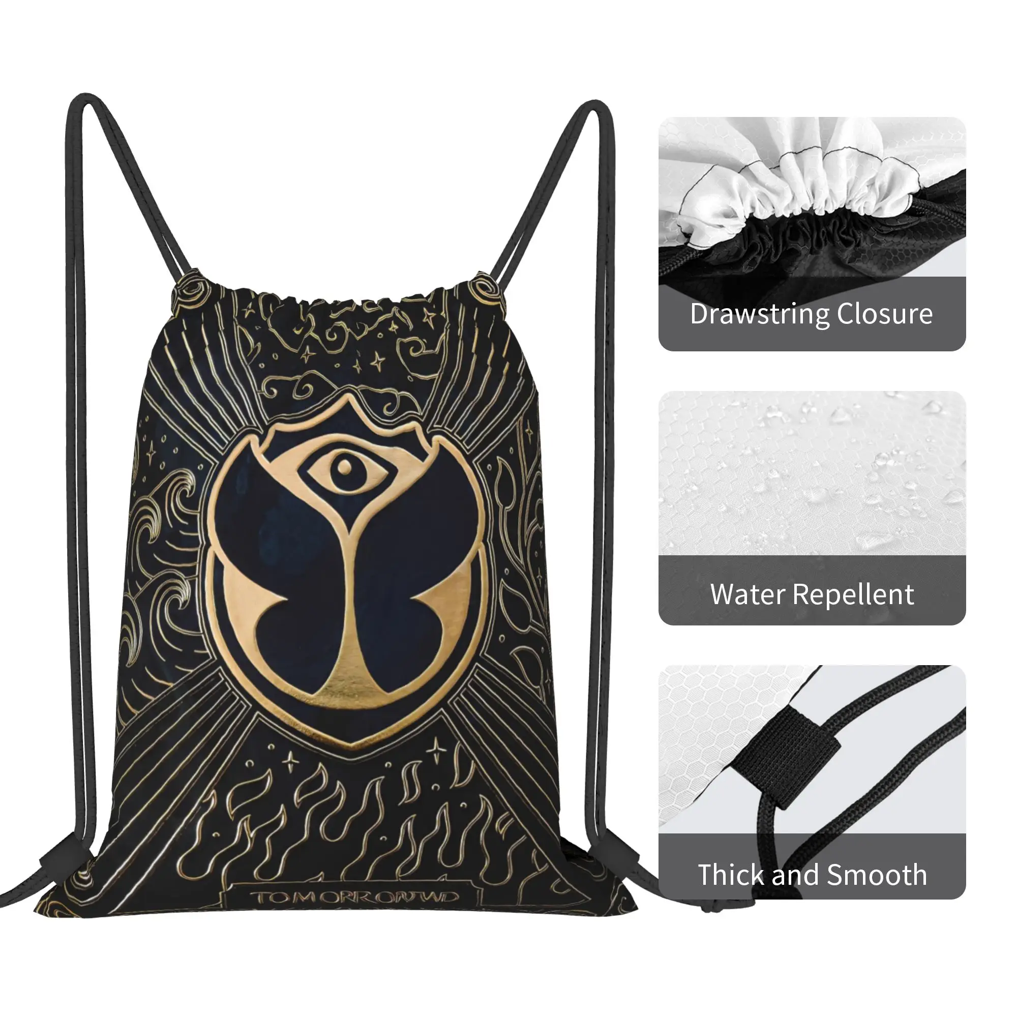 Tomorrowlands  Drawstring Backpack Sports Gym Sackpack Water Resistant  String Bags for Yoga view 4