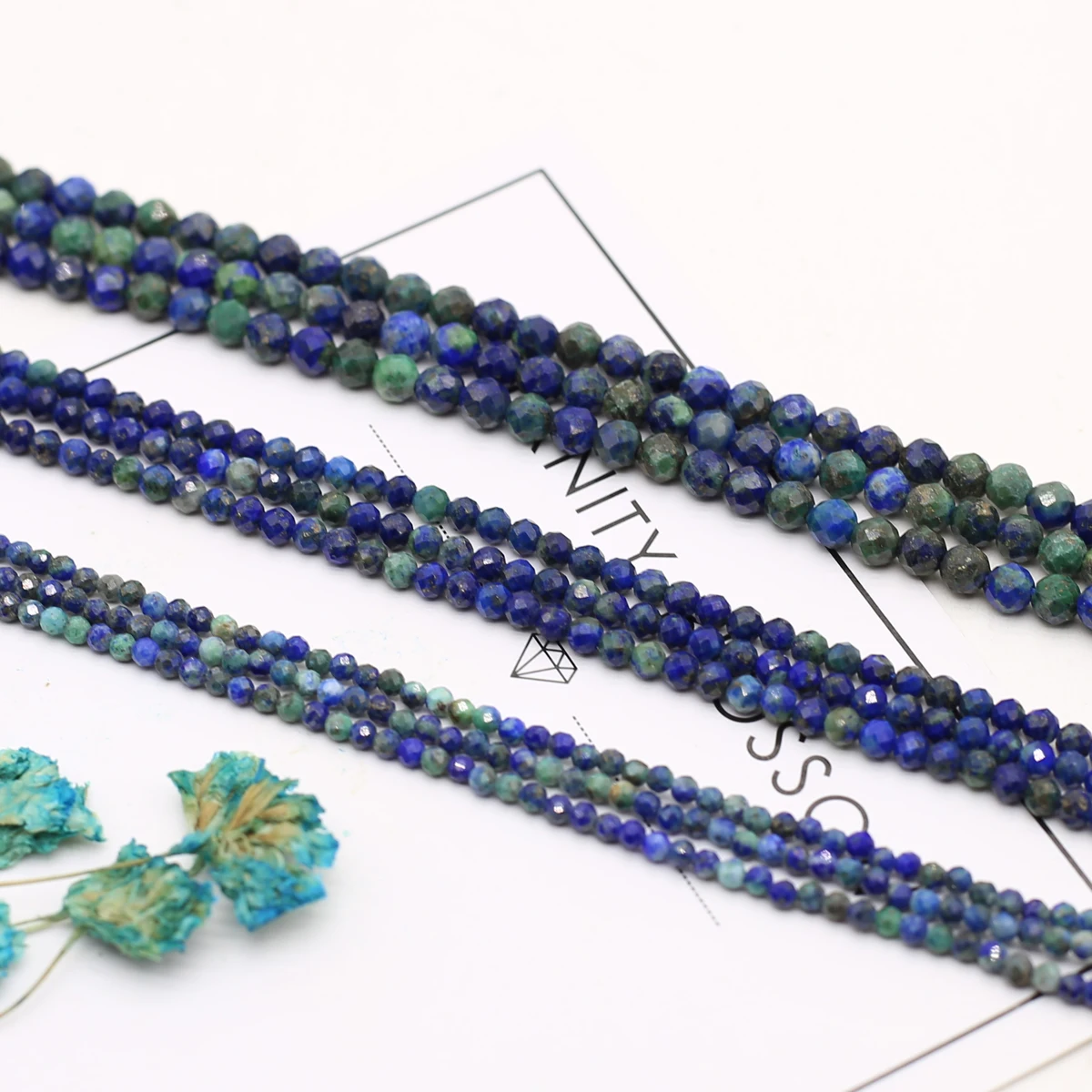 Natural Stone Faceted Beaded Lapis Lazuli Gemstone Isolation Loose Beads for Jewelry Making Diy Necklace Bracelet Accessories