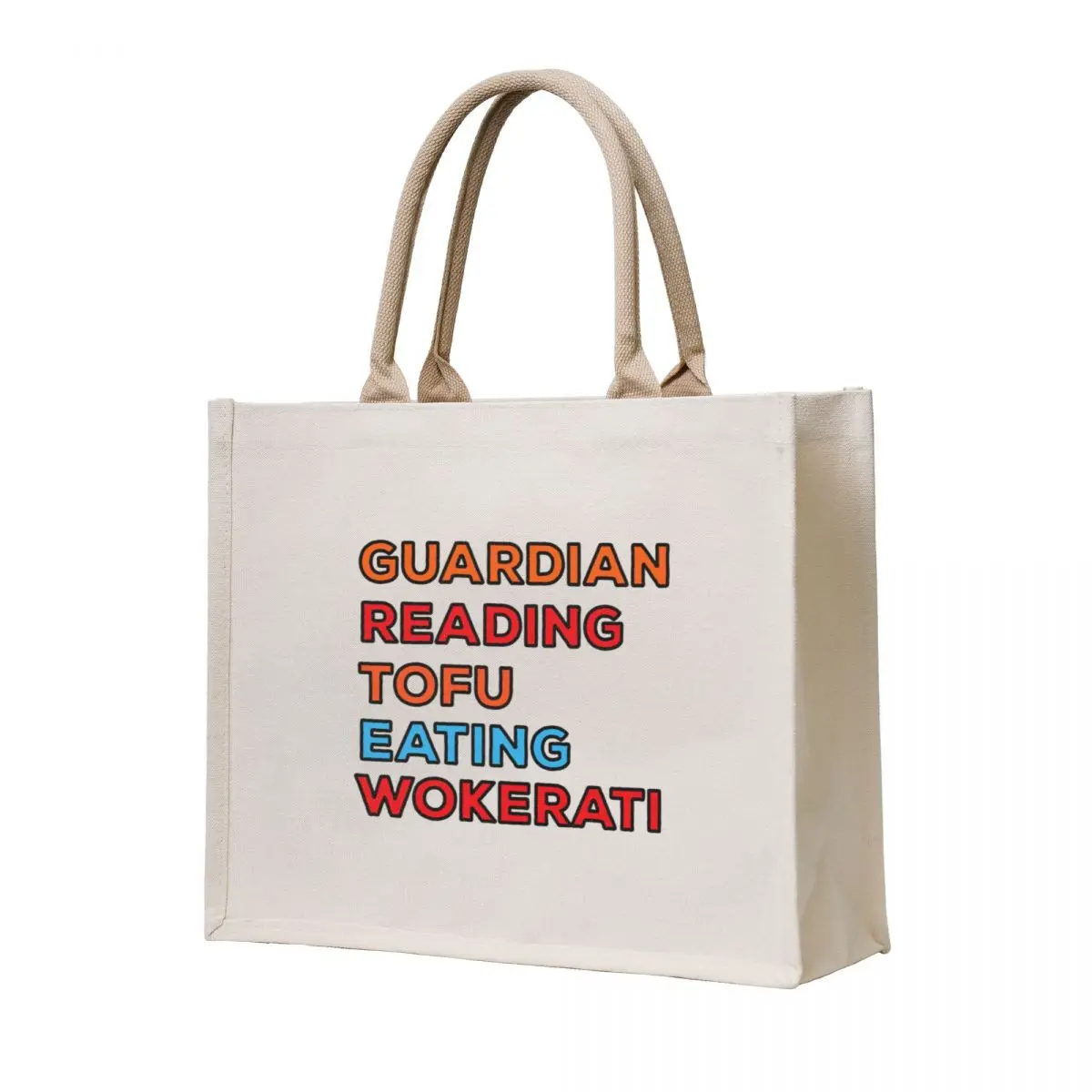 

Guardian Reading Tofu Eating Wokerati Tote Bag woman shopping bag shopping bag logo great foldable reusable