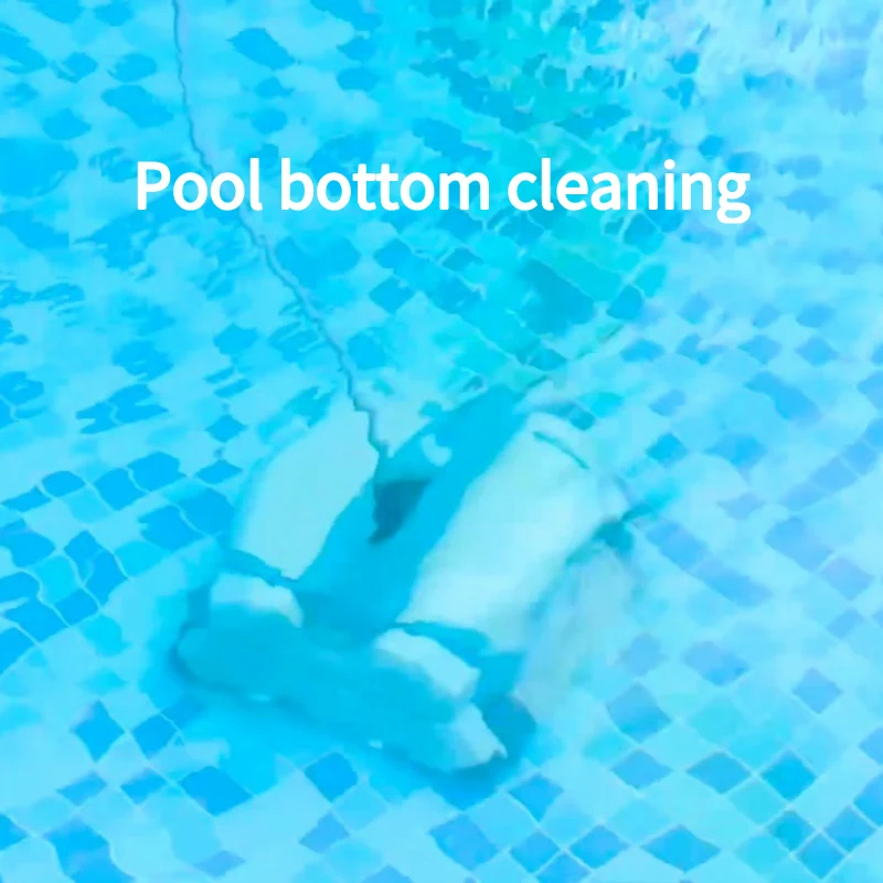 Automatic Pool Vacuum Cleaner Pool Waterline Cleaning 130W Powerful Suction Pool Cleaner Machine