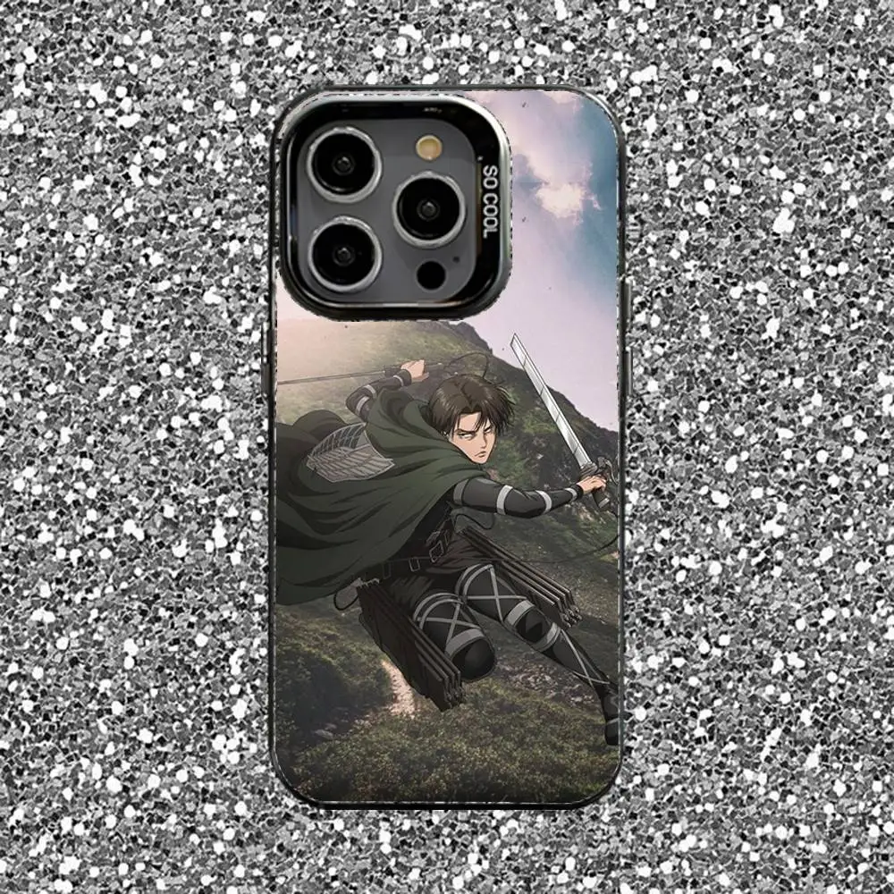 Levi Ackerman Phone Case For iPhone 16,15,14,13,12,11,Pro,XS,Max,Plus,Mini,SE Black Candy Matte Shockproof Cover