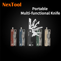 NexTool 10 IN 1 Mini Folding Pocket Knife Hand Tools Survival Edc Multi Tool Mobile Phone Holder Opener Card Pin Home Key Knife