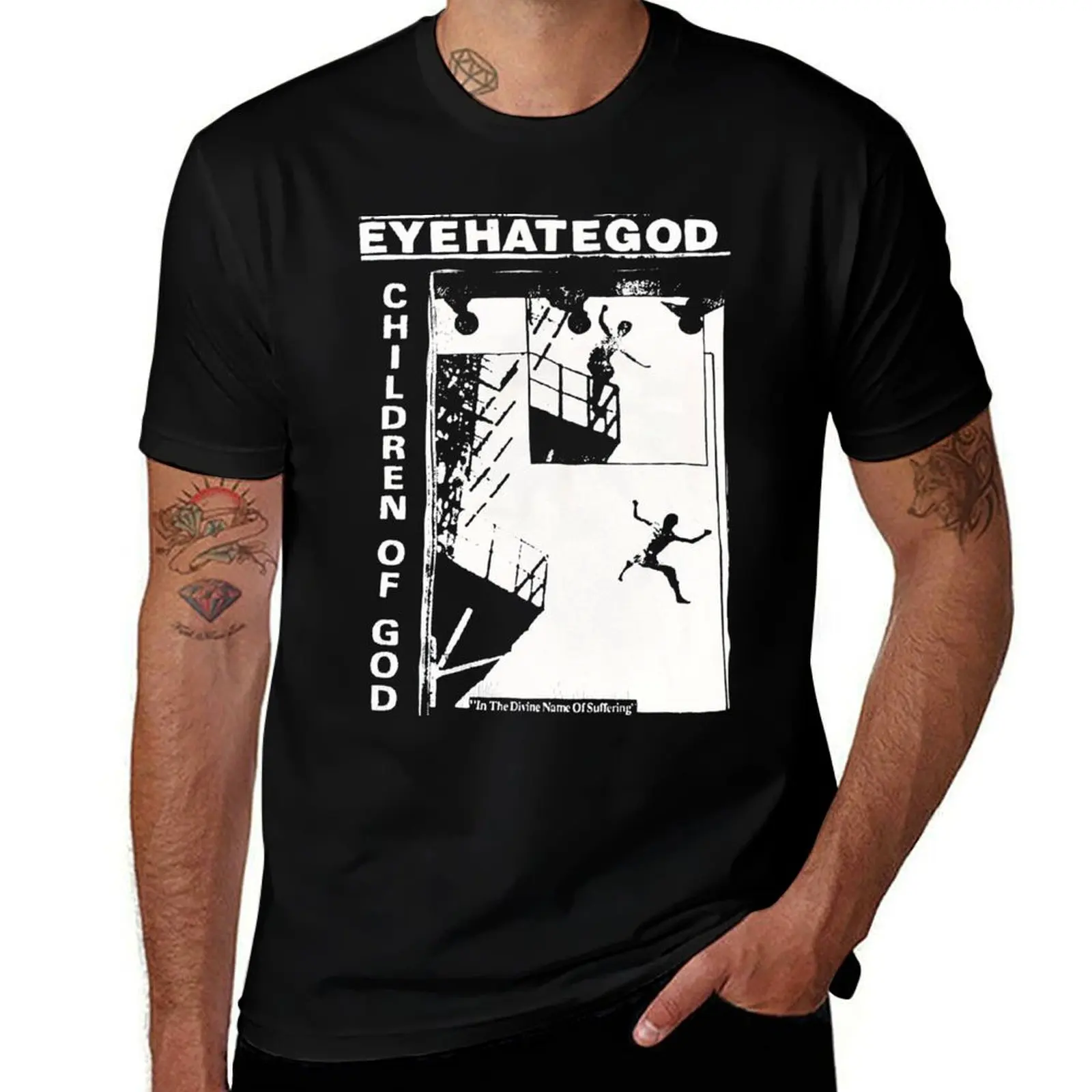 

EYEHATEGOD cotton printed T-Shirt man t BAND package t shirt man for t-shirt plain cotton black for shirts man