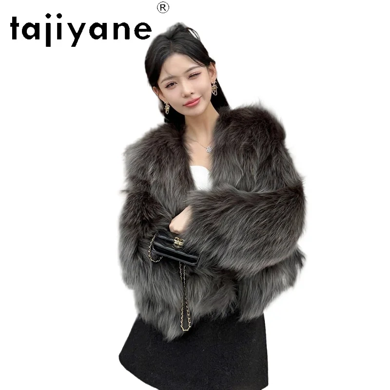 เสื้อโค้ทขนสุนัขจิ้งจอกแท้ทั้งตัว แบรนด์ TAJIYANE สำหรับผู้หญิง น้ำหนักเบา อุ่นสบาย คุณภาพสูง สำหรับฤดูหนาวปี 2025