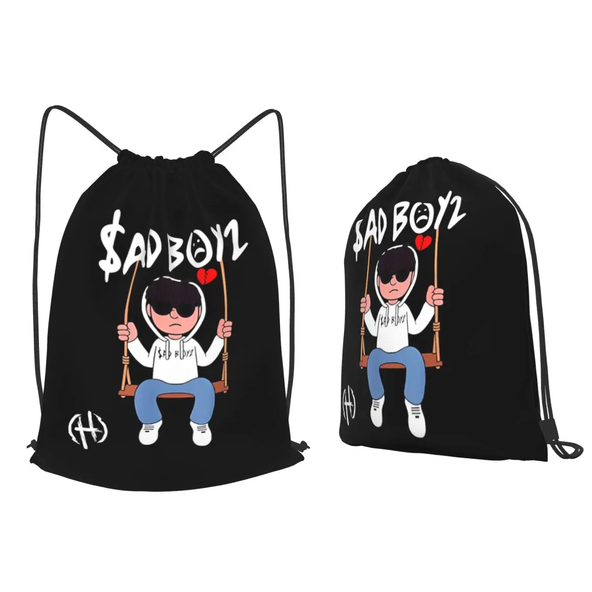 Junior H Backpacks Portable Drawstring Bags Shoes Bag Book Bags for Man Woman Students
