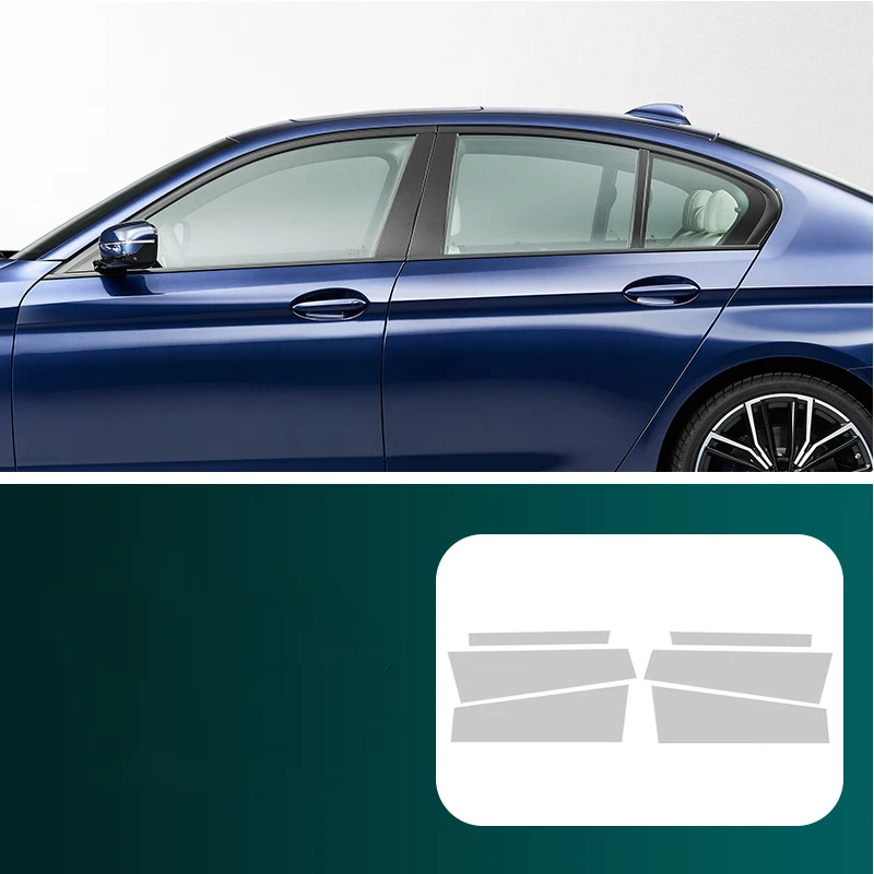 

For BMW 5 Series 520 530 540 2011-2021 TPU Transparent Film Exterior Windows BC Center Pillar Strips Car Sticker Car Accessories