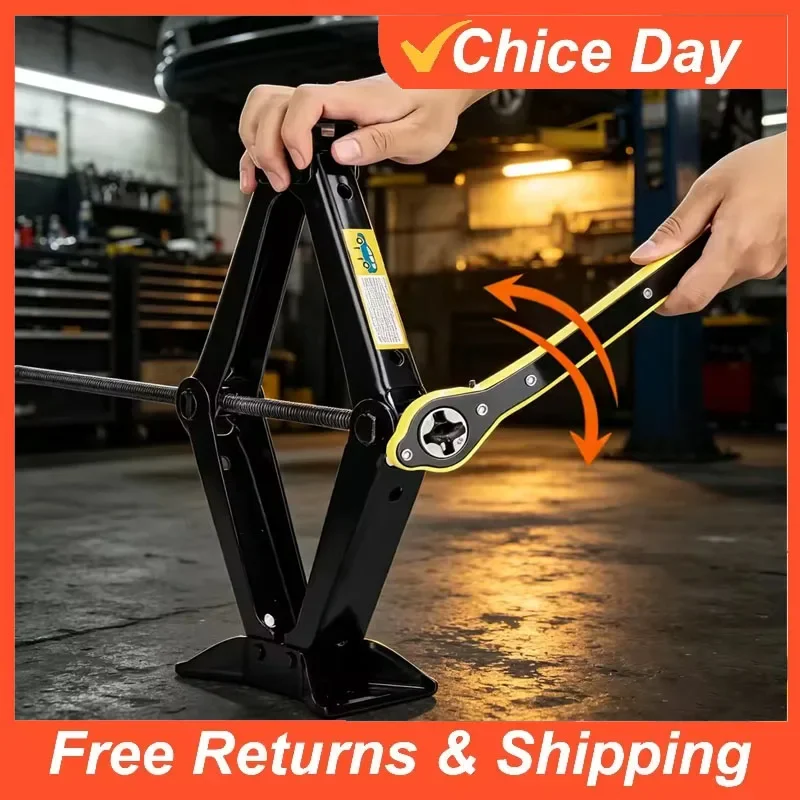 Car Wheel Hand Crank Ratchet Wrenches Garage Tire Wheel Handle Phillips Wrench Car Labor-Saving Jack Tire Repair Tool Amagi