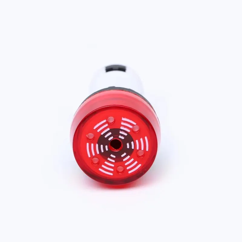 22mm plastic intermittent buzzer with flash  LED light  12V 24V 110V 220V   AD16-22SM flash light intermittent sound
