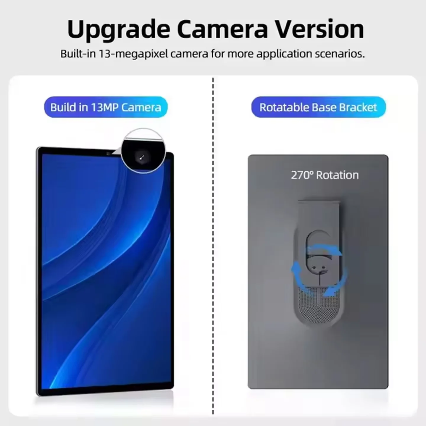 تابلت جديد 21.5 بوصة يعمل بنظام أندرويد 15 فائق النحافة مع حامل وحقيبة قابل للطي وكاميرا 13 ميجابكسل وبطارية 47 وات في الساعة 6G 128G كمبيوتر ذو ذاكرة كبيرة 1920*1080P