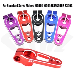 Aluminum 25T Servo Horn Arms M3 Clamp Steering for Futaba Savox Power Motors D4 RC Car Standard Servo Motors  MG995 MG946R S3003