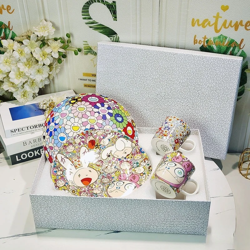 

Bone China Ceramic Plates Mug Western Food Plates Tableware Gift Set