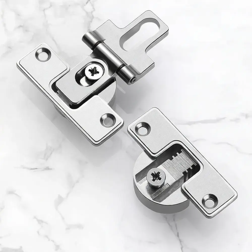 For HITE Zinc Alloy Cabinet Folding Hinge Double Cup 180 Degree Wide Opening Furniture Connector Smooth Swing Hardware Accessory