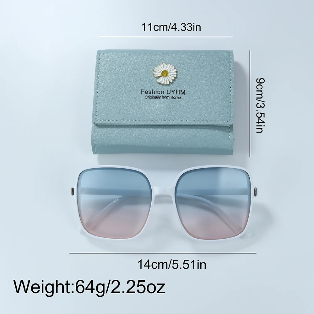 Fashion Women Watches Glasses Wallet Set Casual Leather Belt Quartz Wristwatches Ladies Daisy Wallet Sunglasses Montre Femme