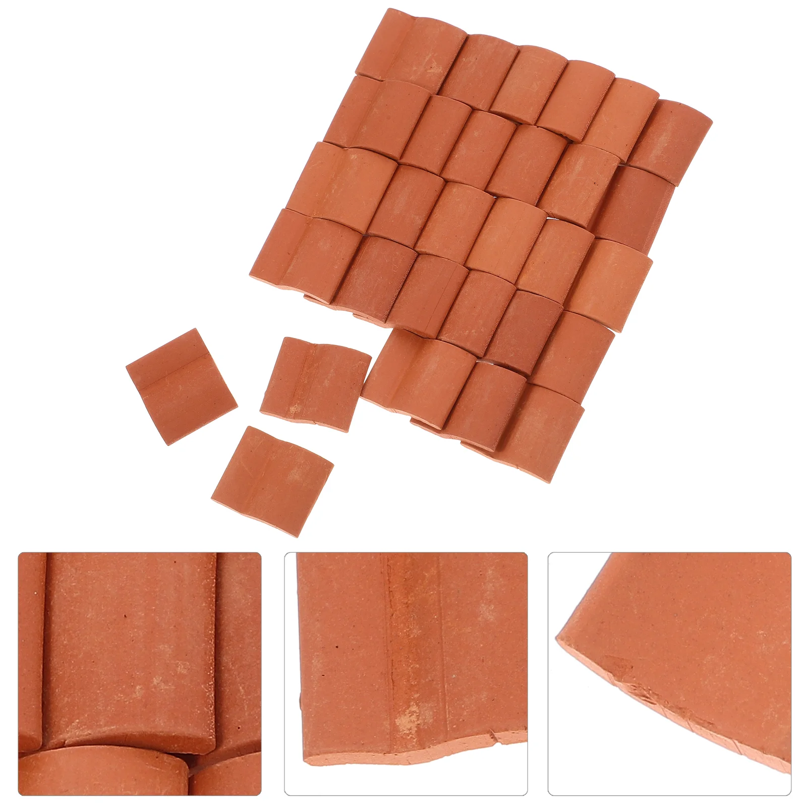 60 Pcs Simulated Building Tiles Miniatures Photo Prop House Furniture Model Decoration Tiny Soil Dolls