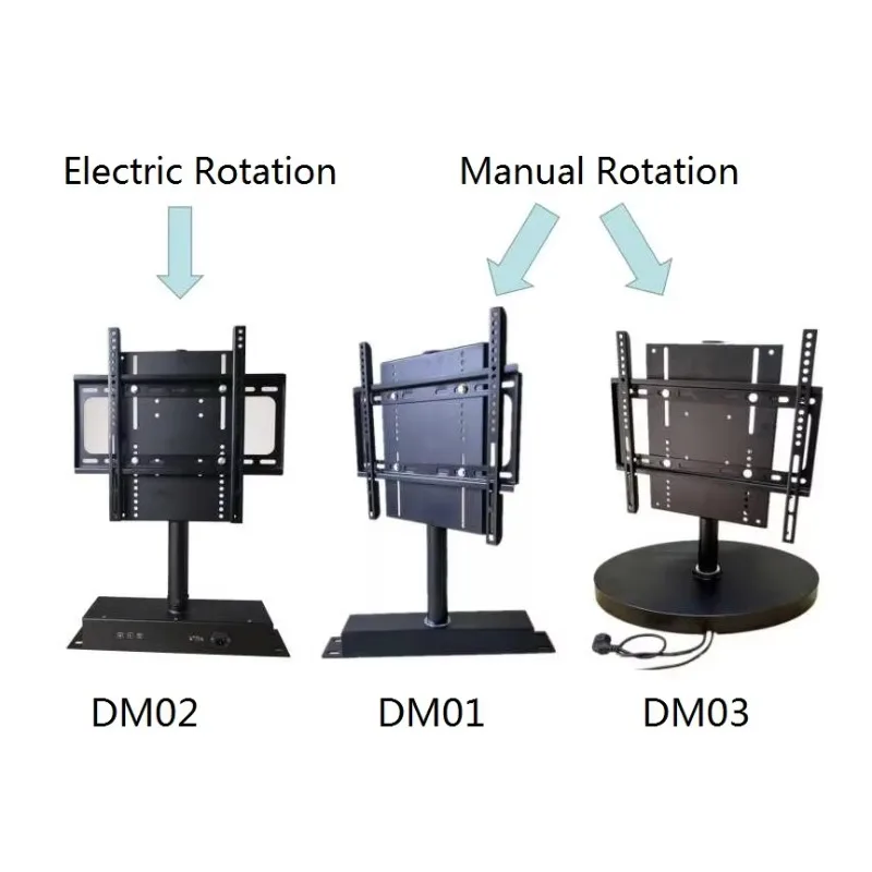 STLF 360 Degree Motorized Rotation TV LCD Screen Mobile Stand for Home Office Cabinet /Remote Control Swivel TV Stand