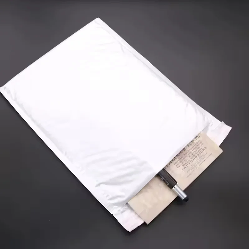 100Pcs White Envelope Type Self Sealing Bag Foam Bubble Bag Logistics Transportation Packaging Bag Express Packaging Bag