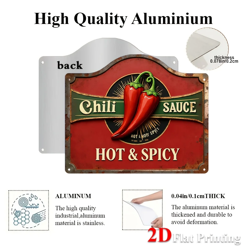 1pc, 2D Flat, Signs Metal Sheet Painting 