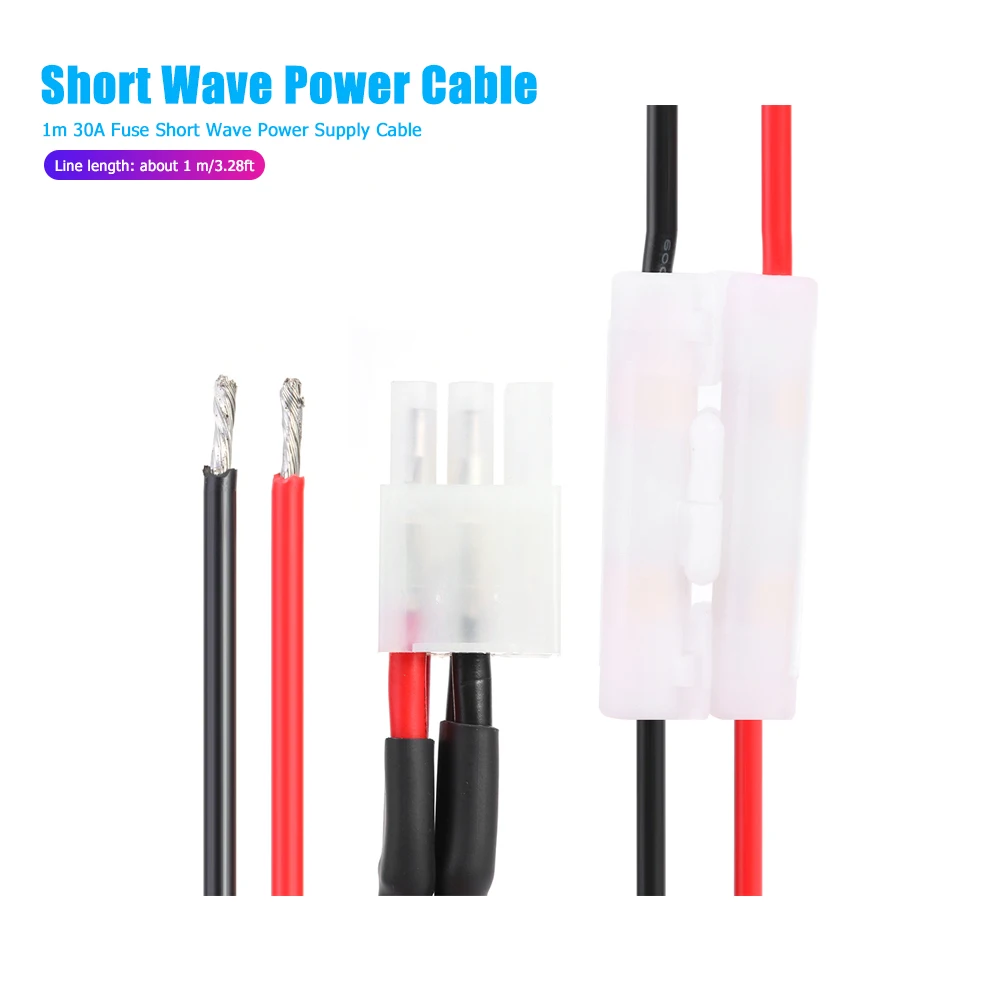 

1m/3.28ft 30A 6Pin Short Wave Extension Power Cable for Yaesu FT-857D FT-897D