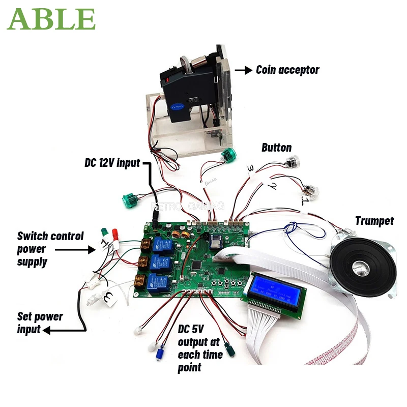 

JY-25 voice timing control board supports memory cards and is suitable for operated game machines self-service timing devices