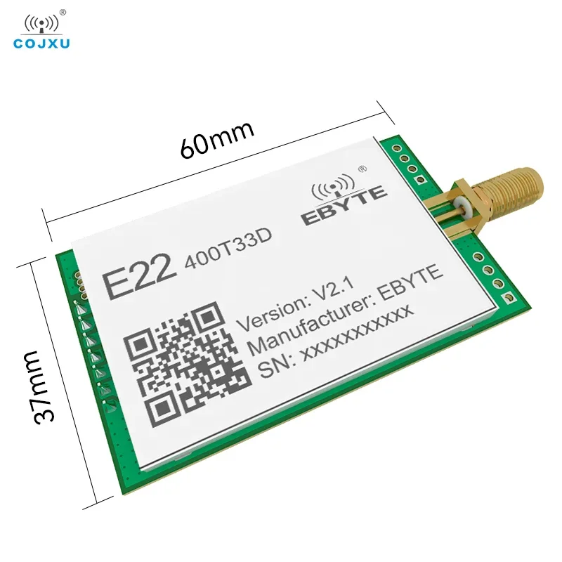 Lora Wireless-Modul 33 dBm 400 MHz COJXU E22-400T33D-V2 Fern 16 km SMA-K kleines RSSI-UART-DIP-Modul