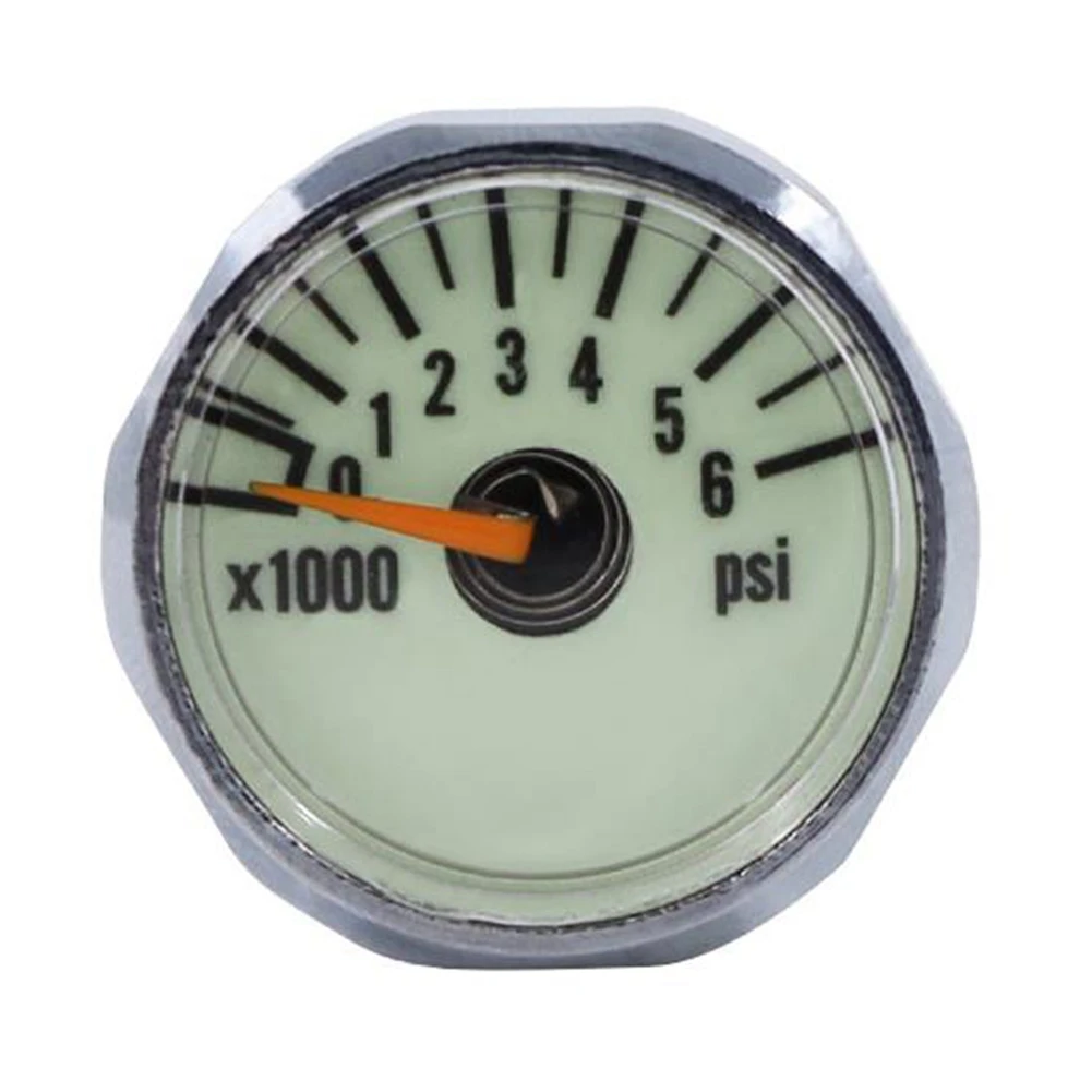 

New New Scuba Diving Pony Bottle Pressure Gauge 1 Inch Face 350 BAR/5000 PSI 7/16Inch-20UNF Threads