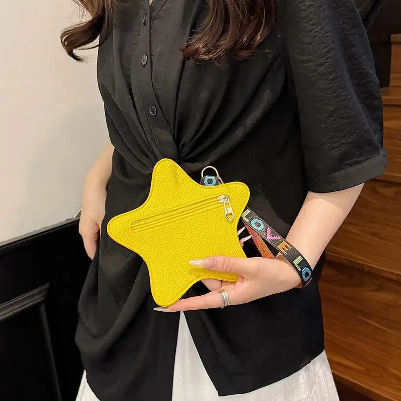 

Creative Design Five-point Star Bag Simple Versatile Handbag Korean Style Popular Fashion Coin Purse
