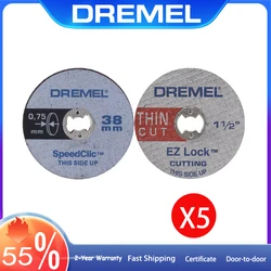 5PCS DREMEL EZ409 Ultra Thin Cut Disc 38mm Diameter Cut-Off Wheel Alumina Abrasive Reinforced Glass Fiber Cutting Disc