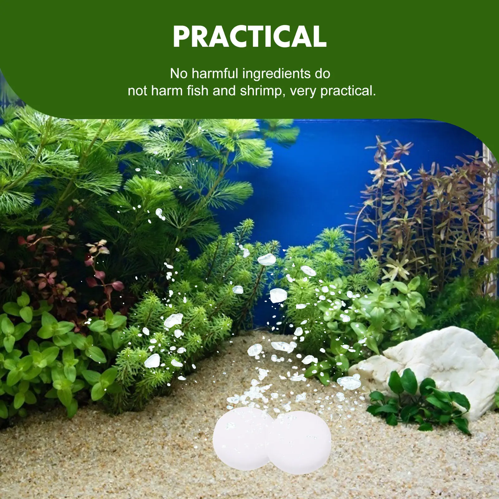 2 Bags Water Plant Co2 Tablet Premium Natural Aquarium Supplement Fish Shrimp Safe Efficient Dissolve 2 Hours Fish Tank Supplies