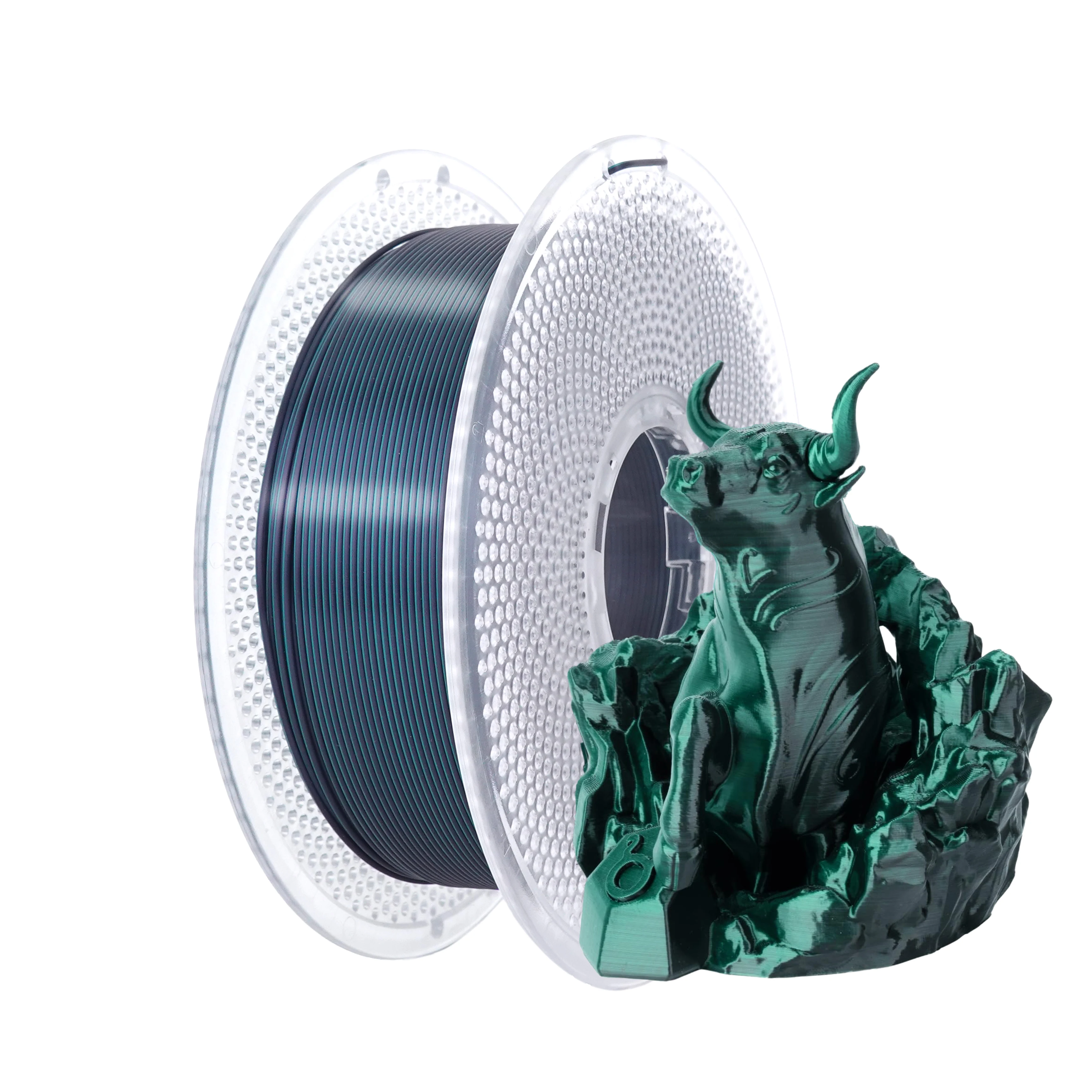 

Silk Black Green PLA, Dual Color Filament, 1.75mm 3D Printing Filament 1000g/2.2lbs PLA Black Green 1000g