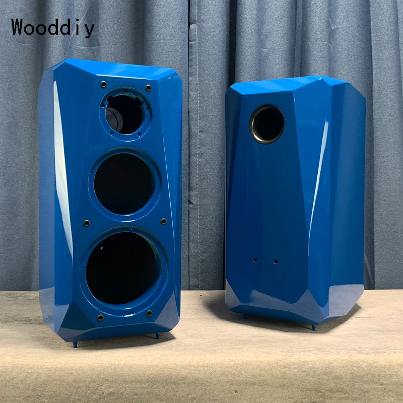 

Wooddiy 6.5 Inch Speaker Cabinet Empty Box Three-way Shell One Pair Birch Plywood Bevel Acoustic Pure Paint Glory Piano Black