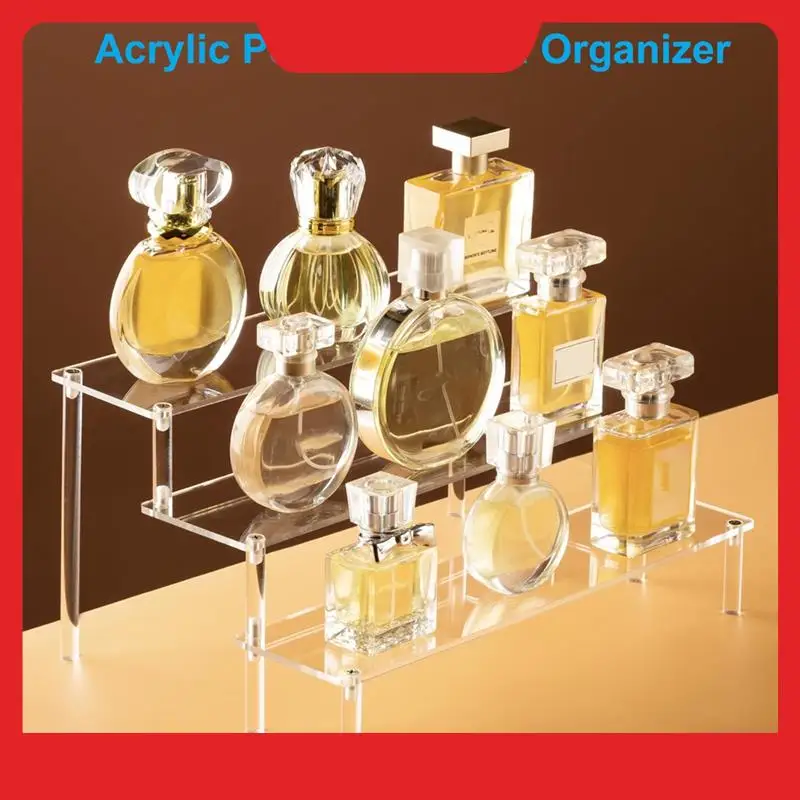 1 PCS Acrylic Display Risers Perfume Stand Organizer Clear Acrylic Shelf Risers Display Stand For Stands For Food, Tabletop Use