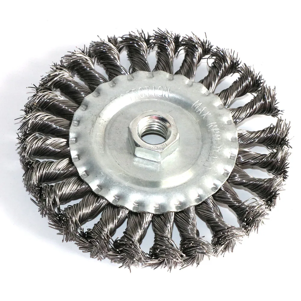 115*16mm Wire Wheel Brush Twist-Knotted for Angle Grinder Steel Wire & Alloy Metals Twisted & Crimped Wire Brush