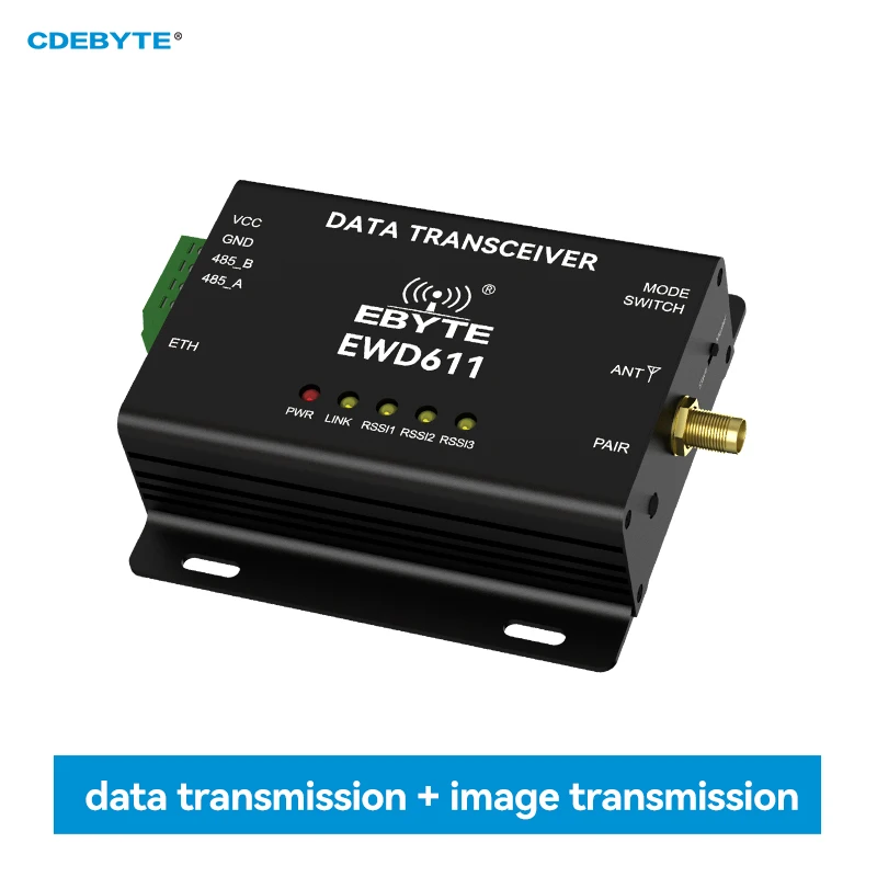 RS485/RJ45 Data Transmission Image Transmission Transceiver CDEBYTE EWD611 Series 868/915MHz SMA-K AT Command
