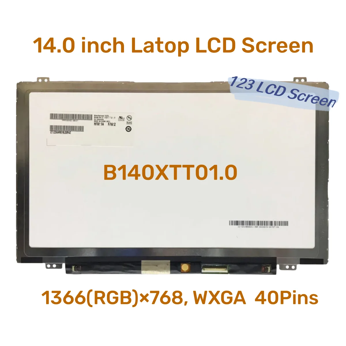 

14'' Touch Screen B140XTT01.0 For Lenovo S415T S400 S415 S410P Laptop Lcd Screen Replacement Display 1366x768 40 PIN