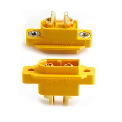 Wholesale XT60E-M XT60E XT60 Brass Gold Plated Male Plug Screws Mountable Connector for Racing FpV/ Multicopter Fixed Board DIY