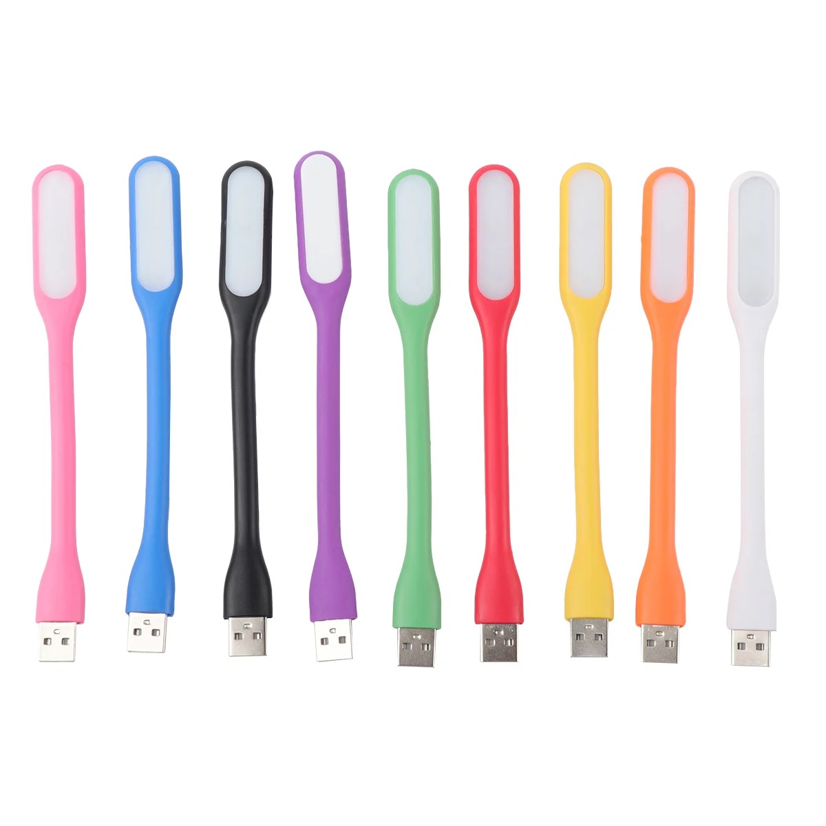 

10 Pcs Mixed Flexible USB LED Light Lamp Adjustable Reading Lamp Portable Night Lamp for Power Bank PC Laptop Notebook Computer