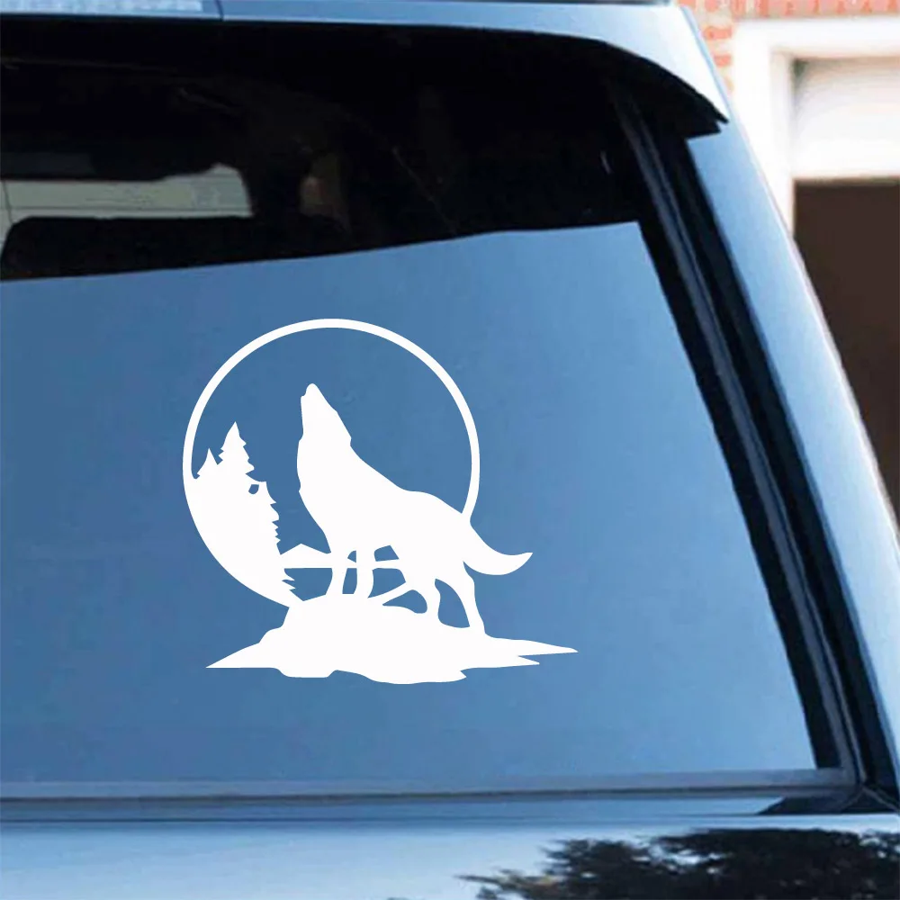 Colorful wolf Car Decal Fun Personality Sticker Styling 