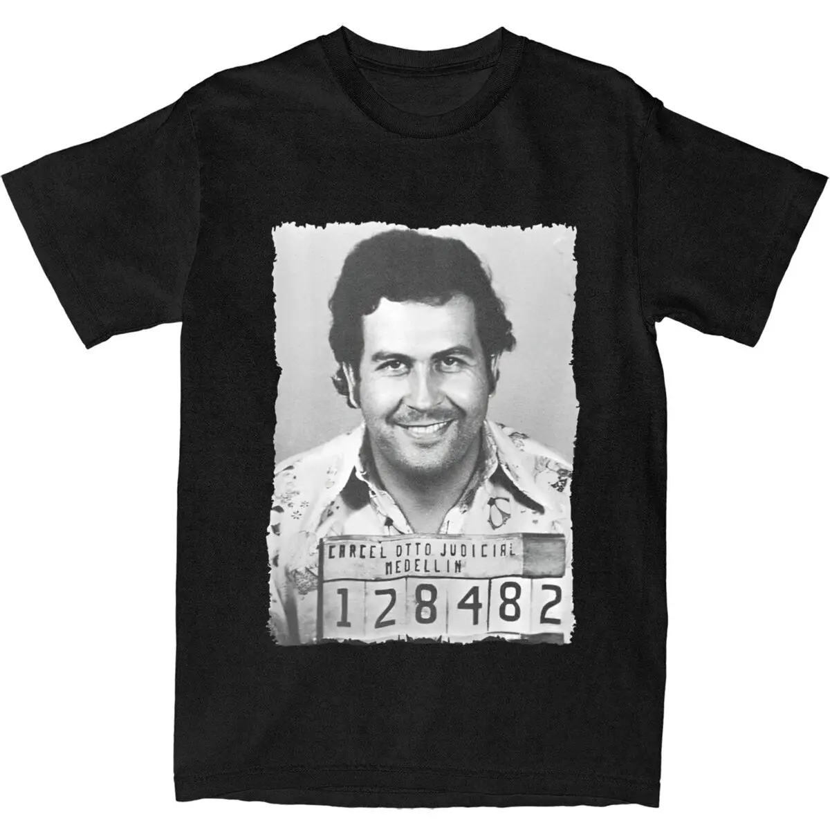 Vintage T Shirt Pablo Escobar Art Movie  Pure Cotton T-Shirt Novelty Tshirt for Men Summer Aesthetic Casual Short Sleeve Clothes