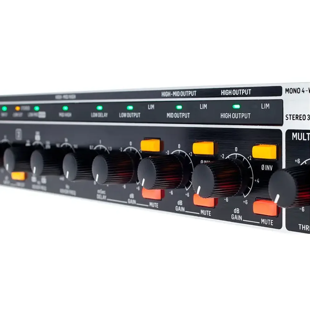 

CX3400 High-Precision 2-Way/3-Way/Mono 4-Way Crossover Stereo with Limiters Adjustable Time Delays CD Horn Correction