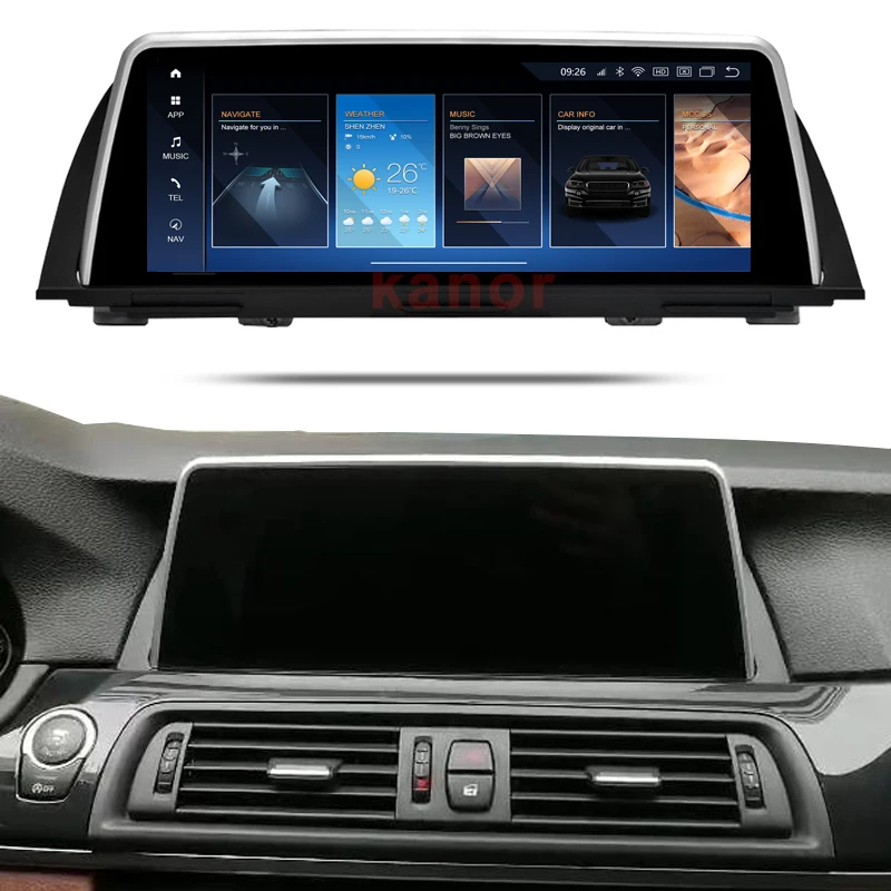 for Android 13 8+128GB 1920*720 Touch Screen Video GPS Navigation No Car DVD Player For BMW 5 Series 520d F10 F11