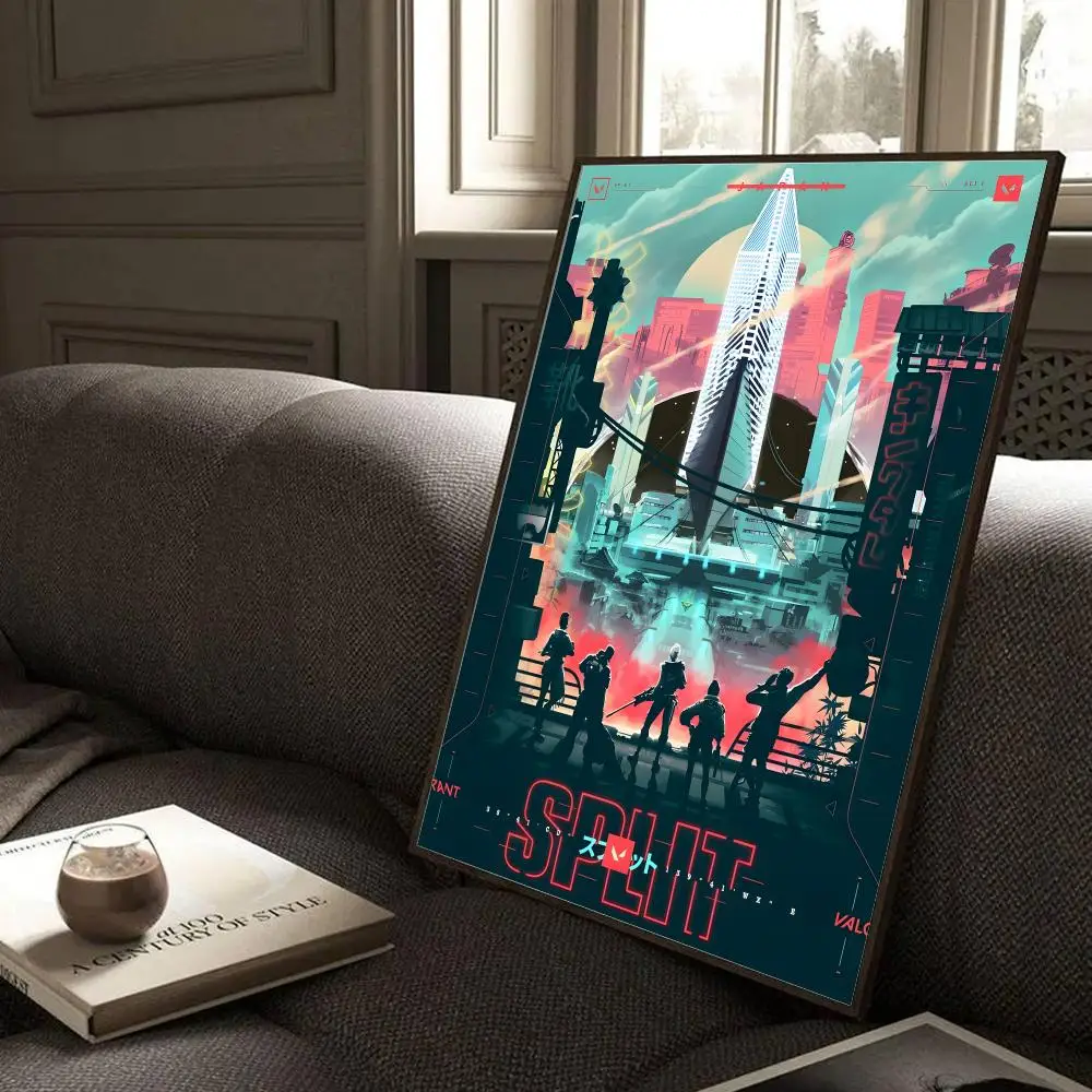 V-Valorant Game Poster Modern Home Living Bedroom Bar Hallway Waterproof Wall Art Aesthetic Decor